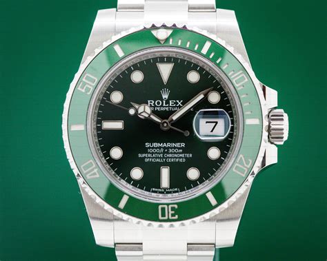 groene wijzer rolex|Rolex Submariner groen horloges .